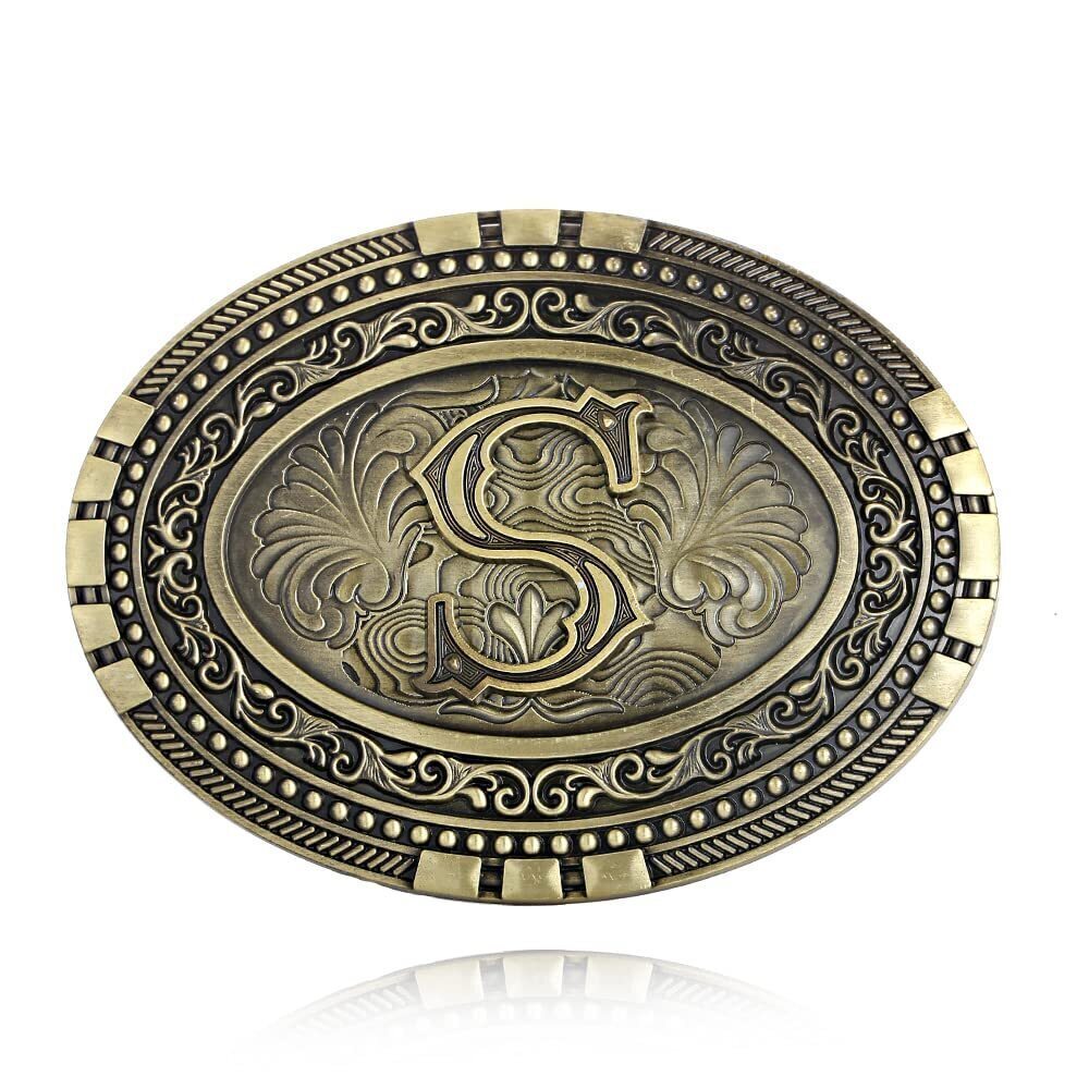 5629 Western cowboy belt buckle initials ABCDEF TO Z 's novelty upgraded